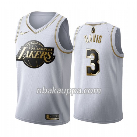 Los Angeles Lakers Anthony Davis 3 Nike 2019-2020 Valkoinen Golden Edition Pelipaidat Swingman - Miesten
